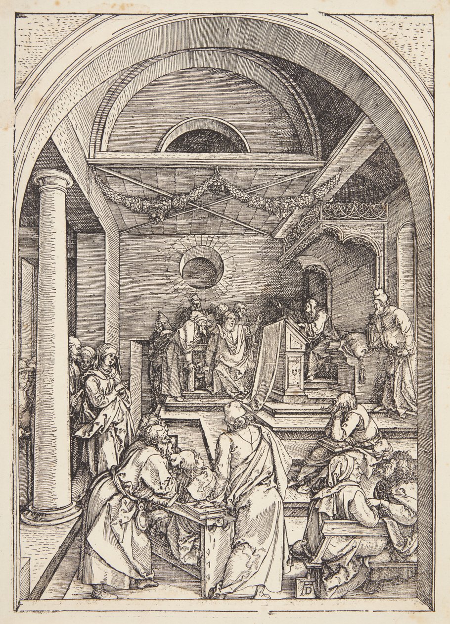 Cristo entre los doctores de Albrecht Dürer