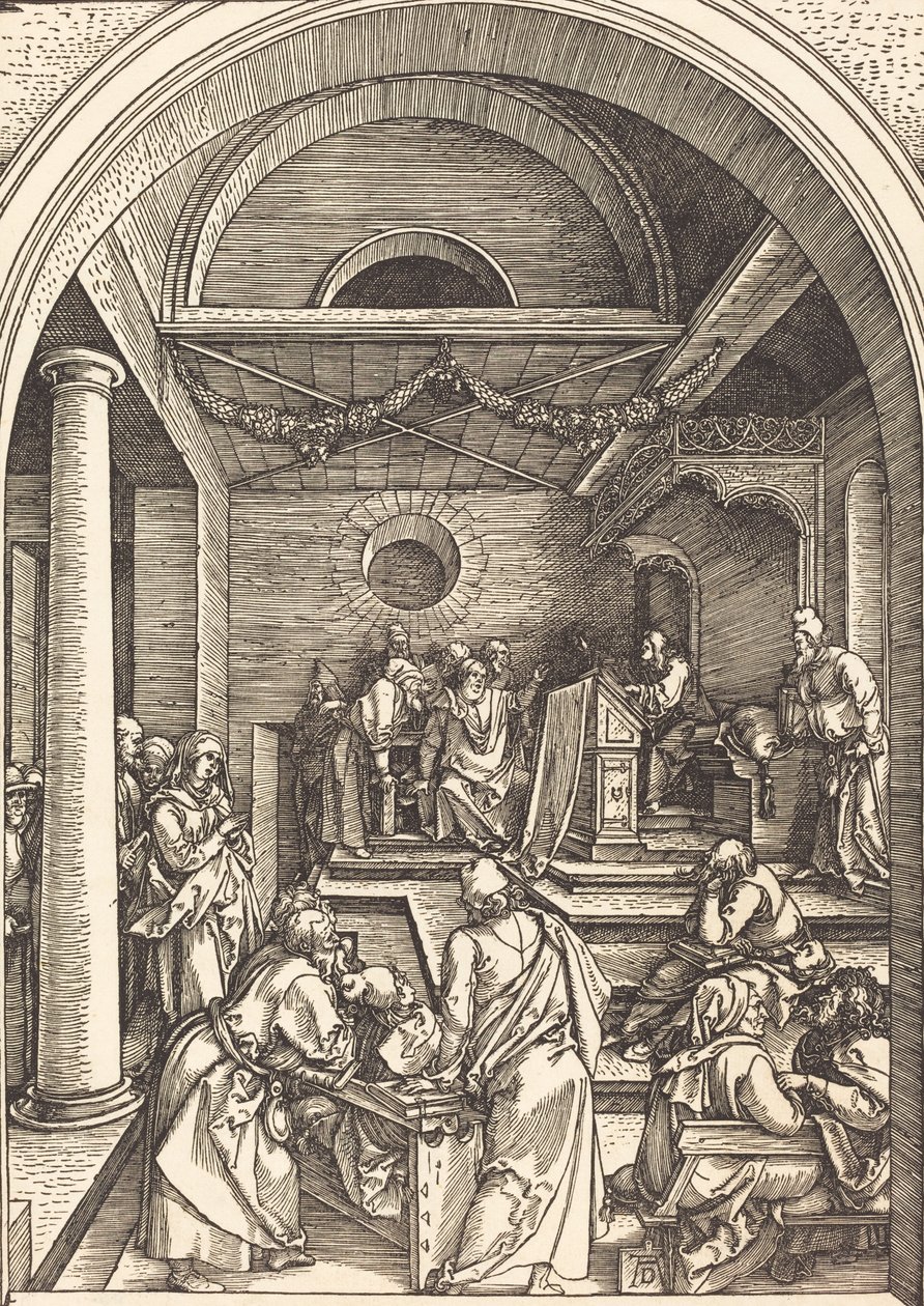 Cristo entre los Doctores, c. 1503-1504 de Albrecht Dürer