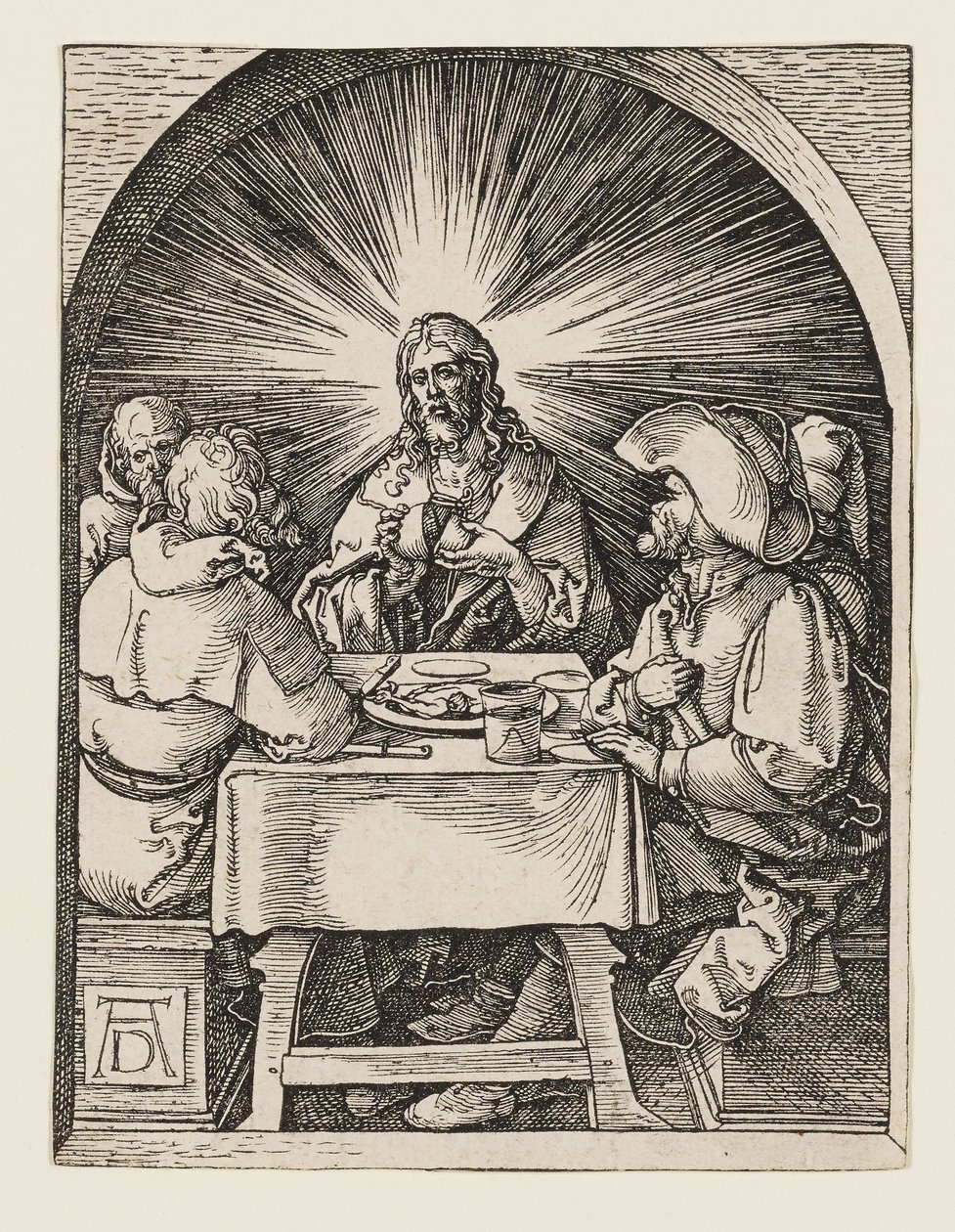 Cristo en Emaús de Albrecht Dürer