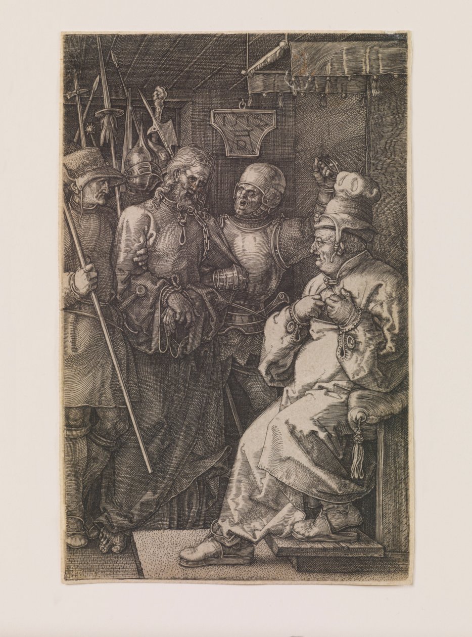 Cristo ante Caifás, de la serie “La Pasión Grabada” de Albrecht Dürer