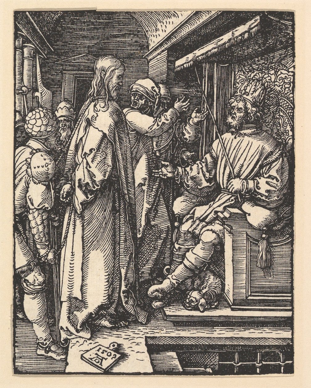 Cristo ante Herodes, de «La pequeña Pasión» de Albrecht Dürer
