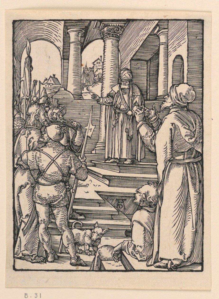 Cristo ante Pilato, de la serie La Pequeña Pasión de Albrecht Dürer