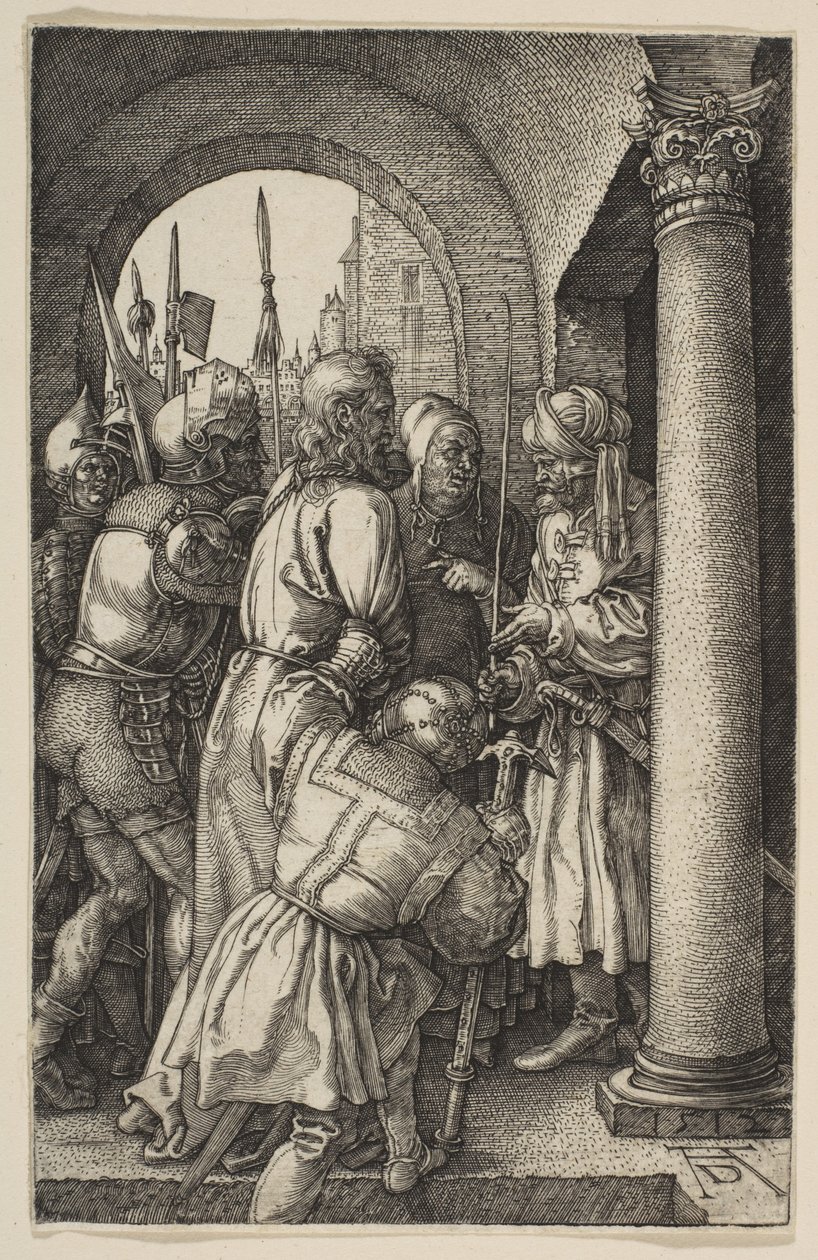 Cristo ante Pilato, de «La Pasión» de Albrecht Dürer