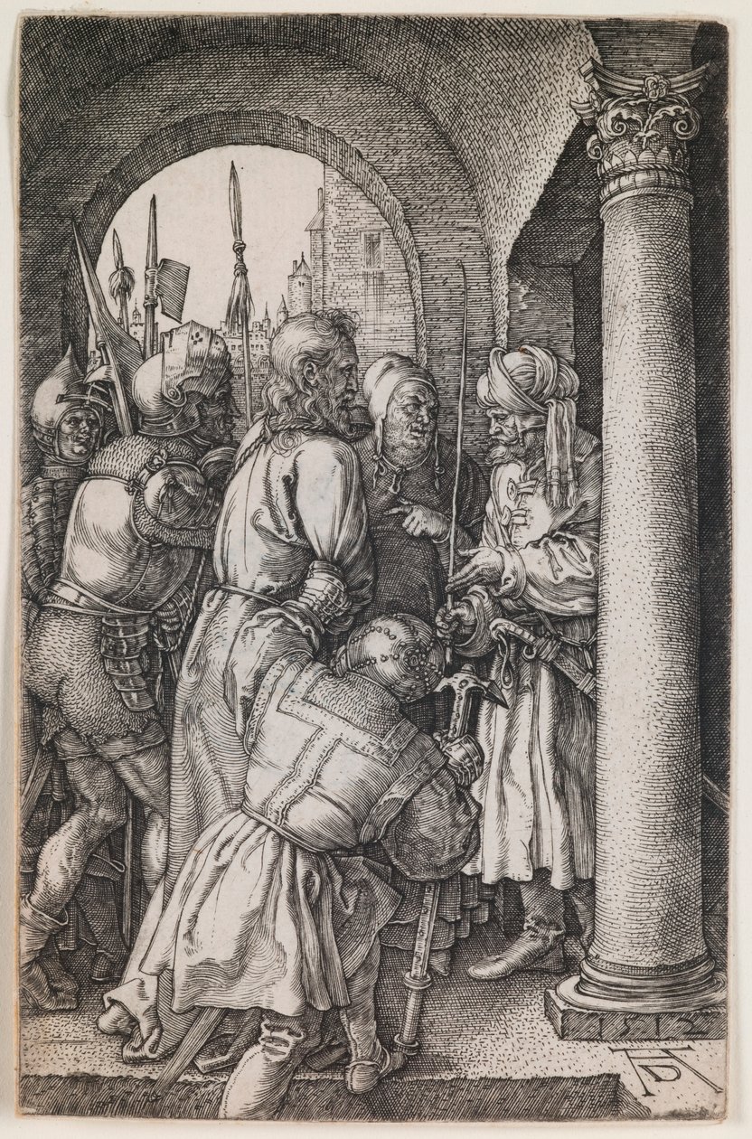 Cristo ante Pilatos, de la serie “La Pasión Grabada” de Albrecht Dürer