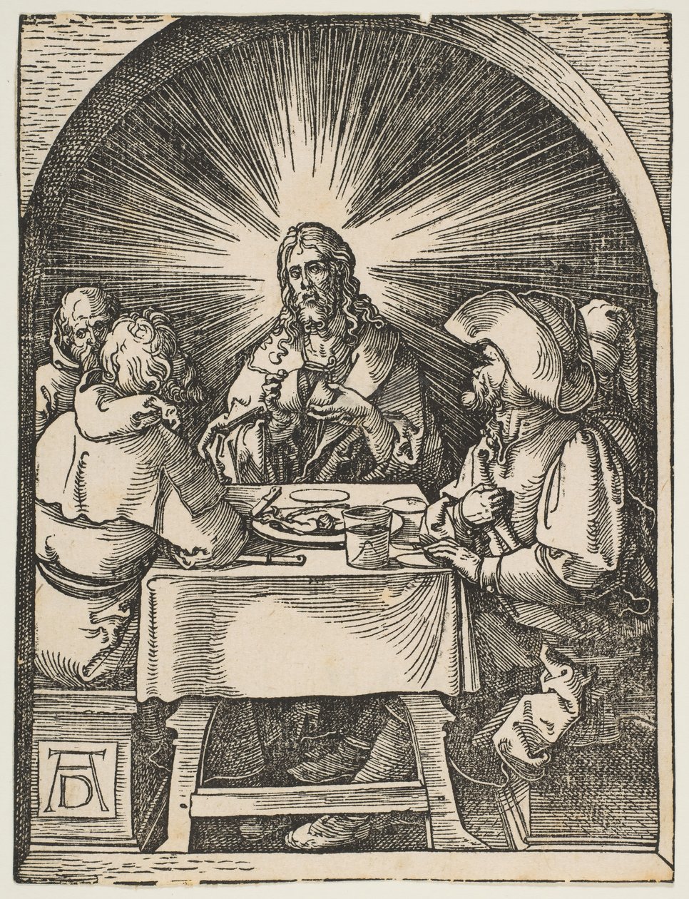 Cristo en Emaús, de La Pequeña Pasión, ca. 1510 de Albrecht Dürer