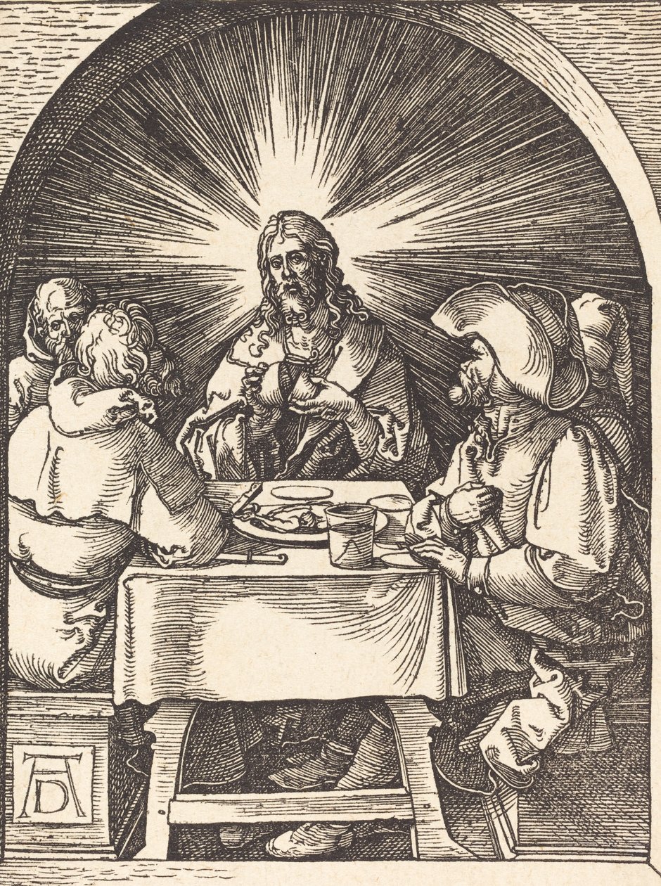 Cristo en Emaús, probablemente c. 1509-1510 de Albrecht Dürer