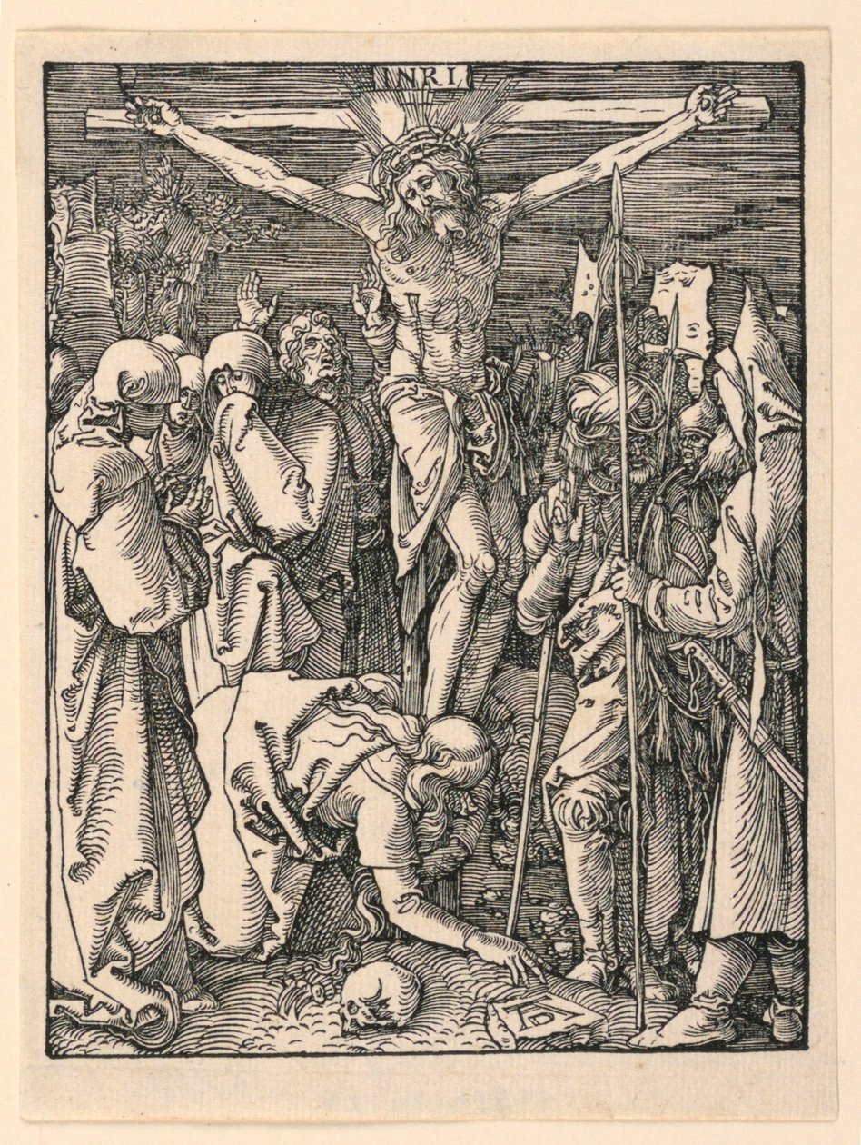 Cristo en la cruz (La crucifixión), de la serie La pequeña pasión de Albrecht Dürer