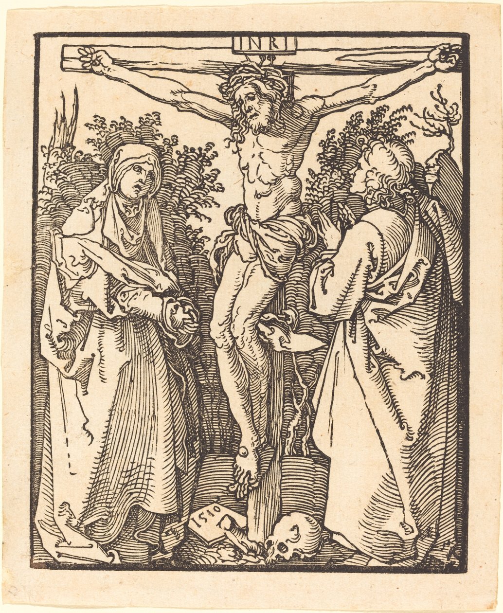 Cristo en la Cruz con María y San Juan de Albrecht Dürer