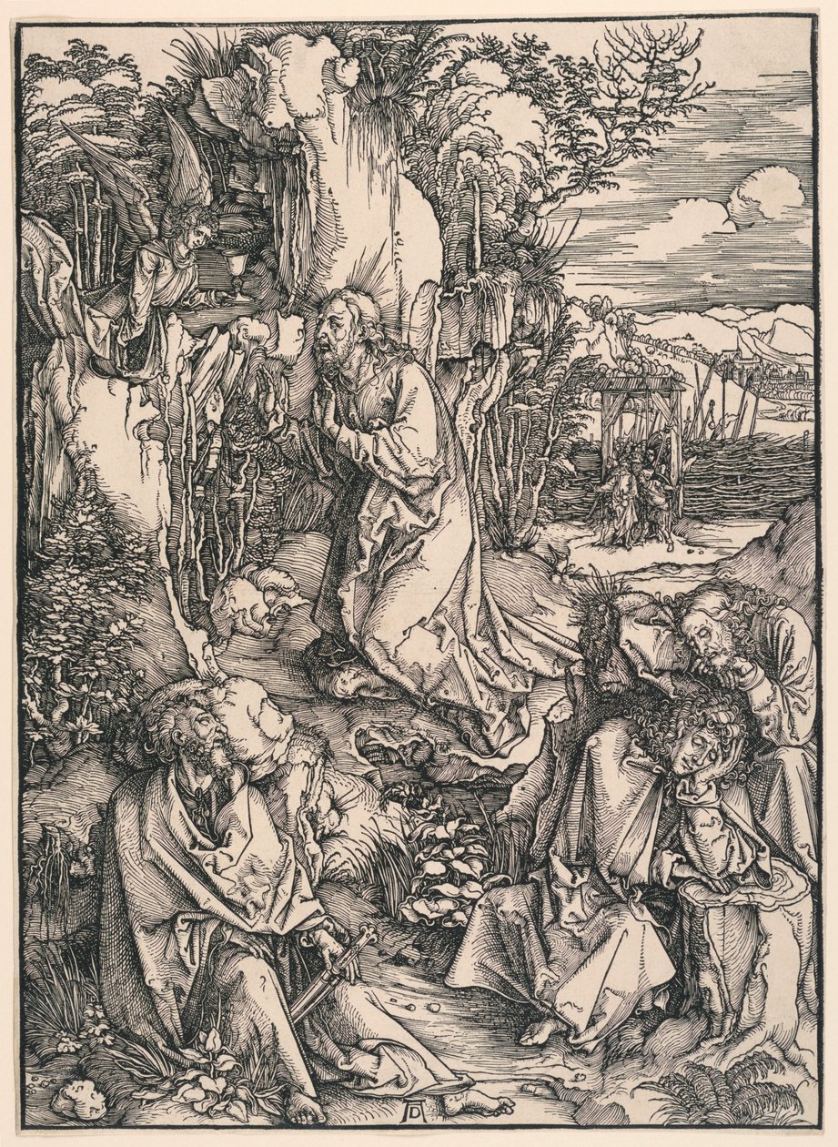 Cristo en el Monte de los Olivos (Agonía en el Jardín), de la Gran Pasión de Albrecht Dürer