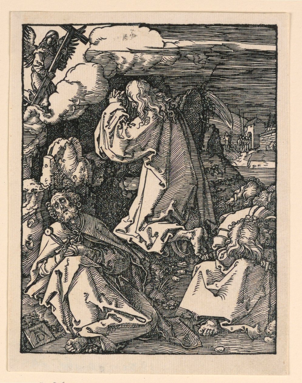 Cristo en el Monte de los Olivos (La agonía en el jardín), de la serie La pequeña pasión de Albrecht Dürer