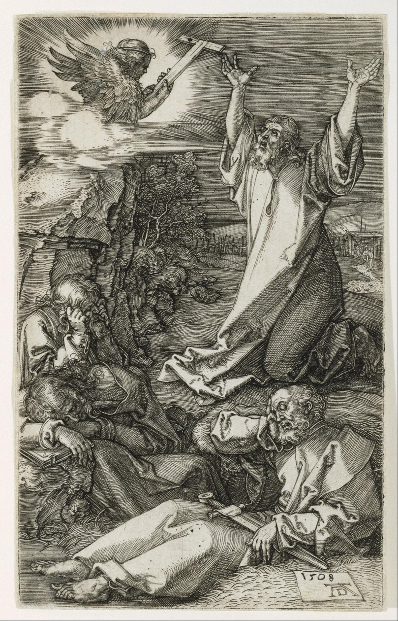 Cristo en el Monte de los Olivos de Albrecht Dürer