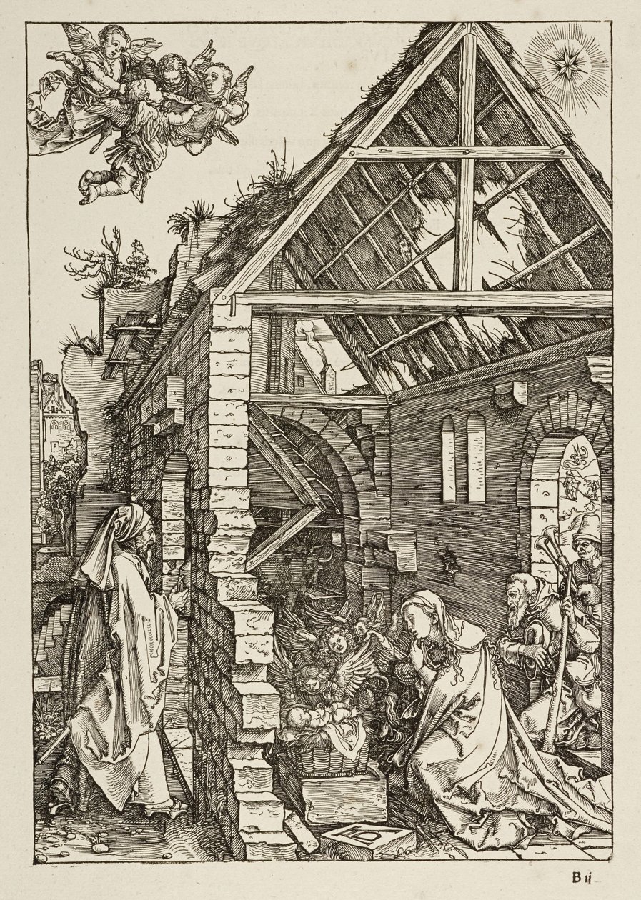 El nacimiento de Cristo (Vida de la Virgen) de Albrecht Dürer