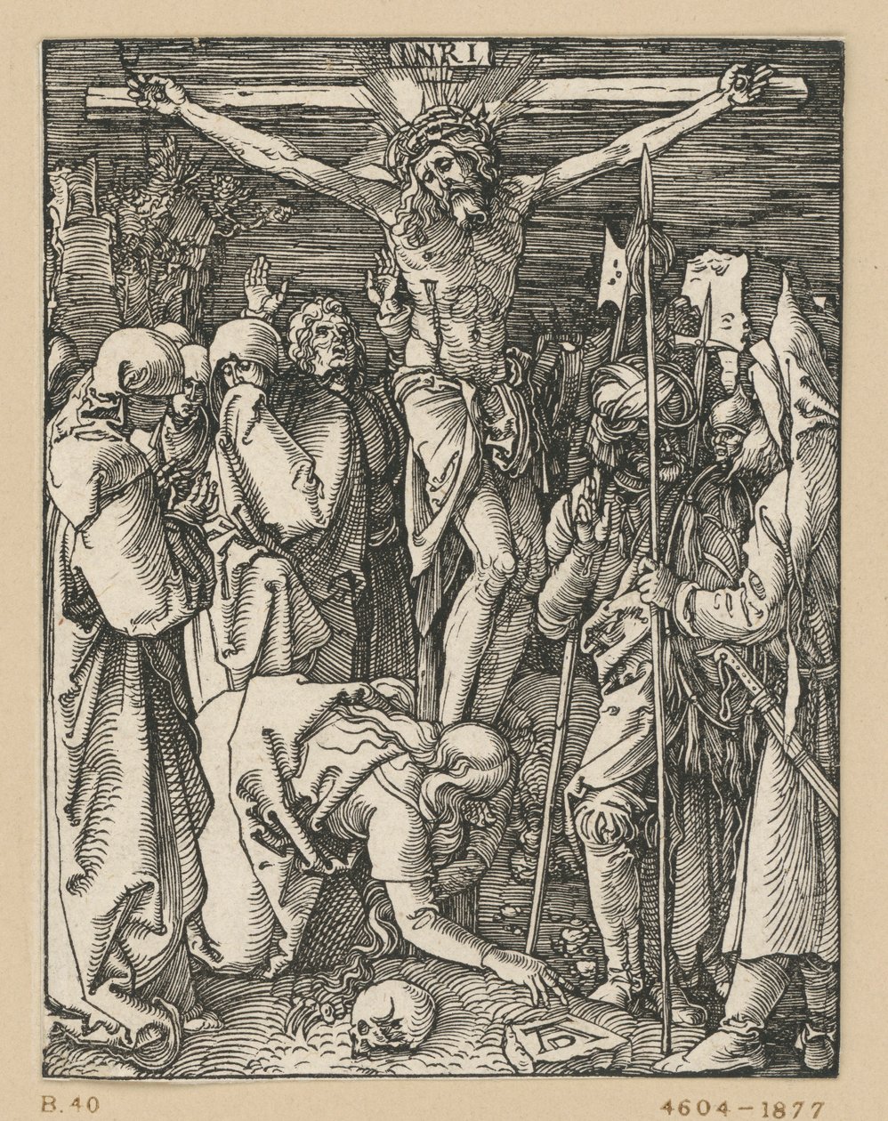 La crucifixión de Cristo (Pequeña Pasión) de Albrecht Dürer