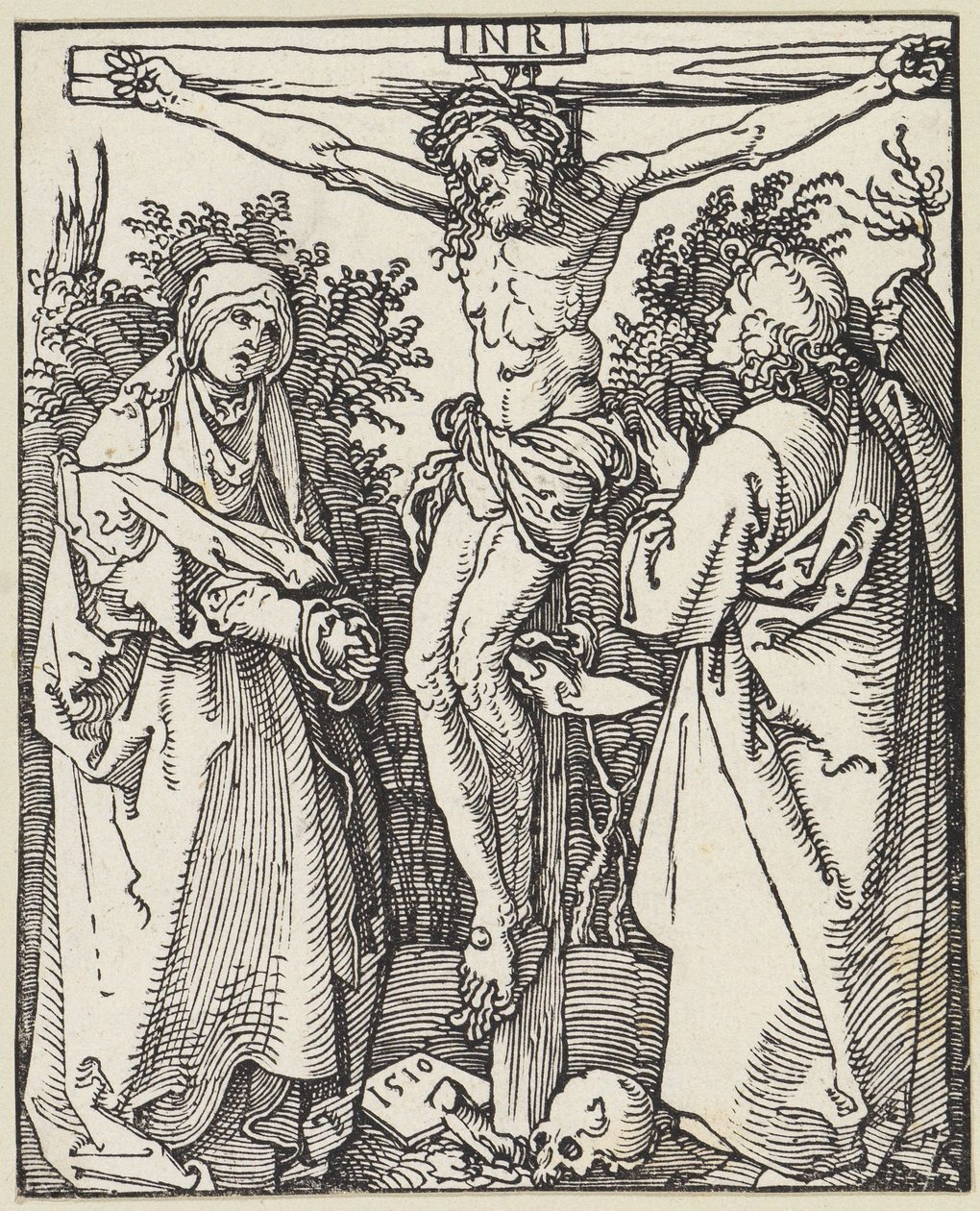 Cristo en la cruz con María y Juan de Albrecht Dürer