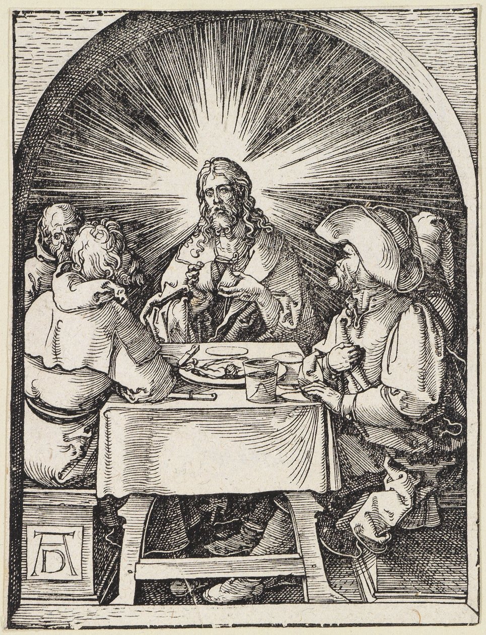 Cristo en Emaús de Albrecht Dürer
