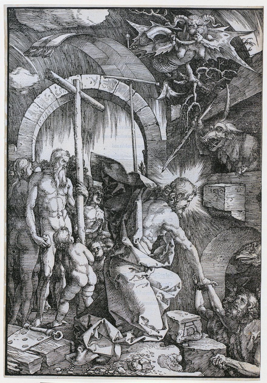 Cristo en el limbo, lámina 11 de la serie «La Gran Pasión» de Albrecht Dürer