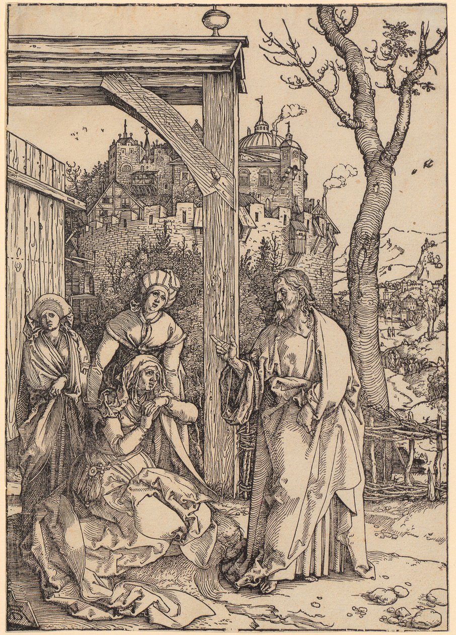 Cristo se despide de su madre, lámina 17 de la serie «La vida de María» de Albrecht Dürer