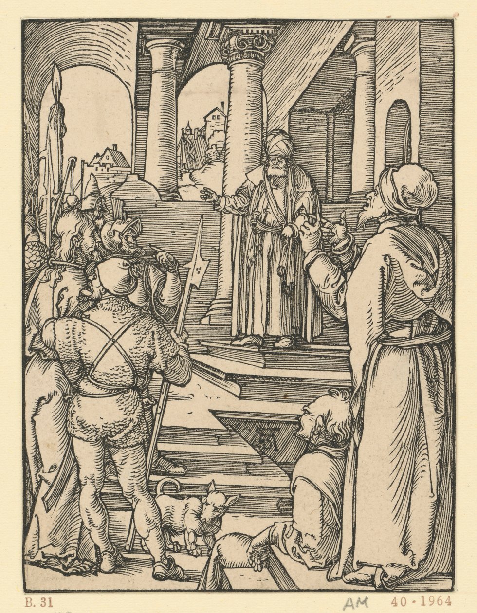 Cristo ante Pilato (La pequeña Pasión) de Albrecht Dürer