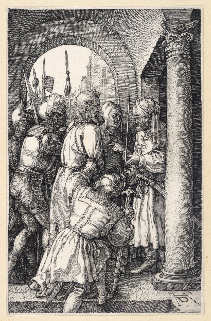 Cristo ante Pilato (Pasión grabada) de Albrecht Dürer