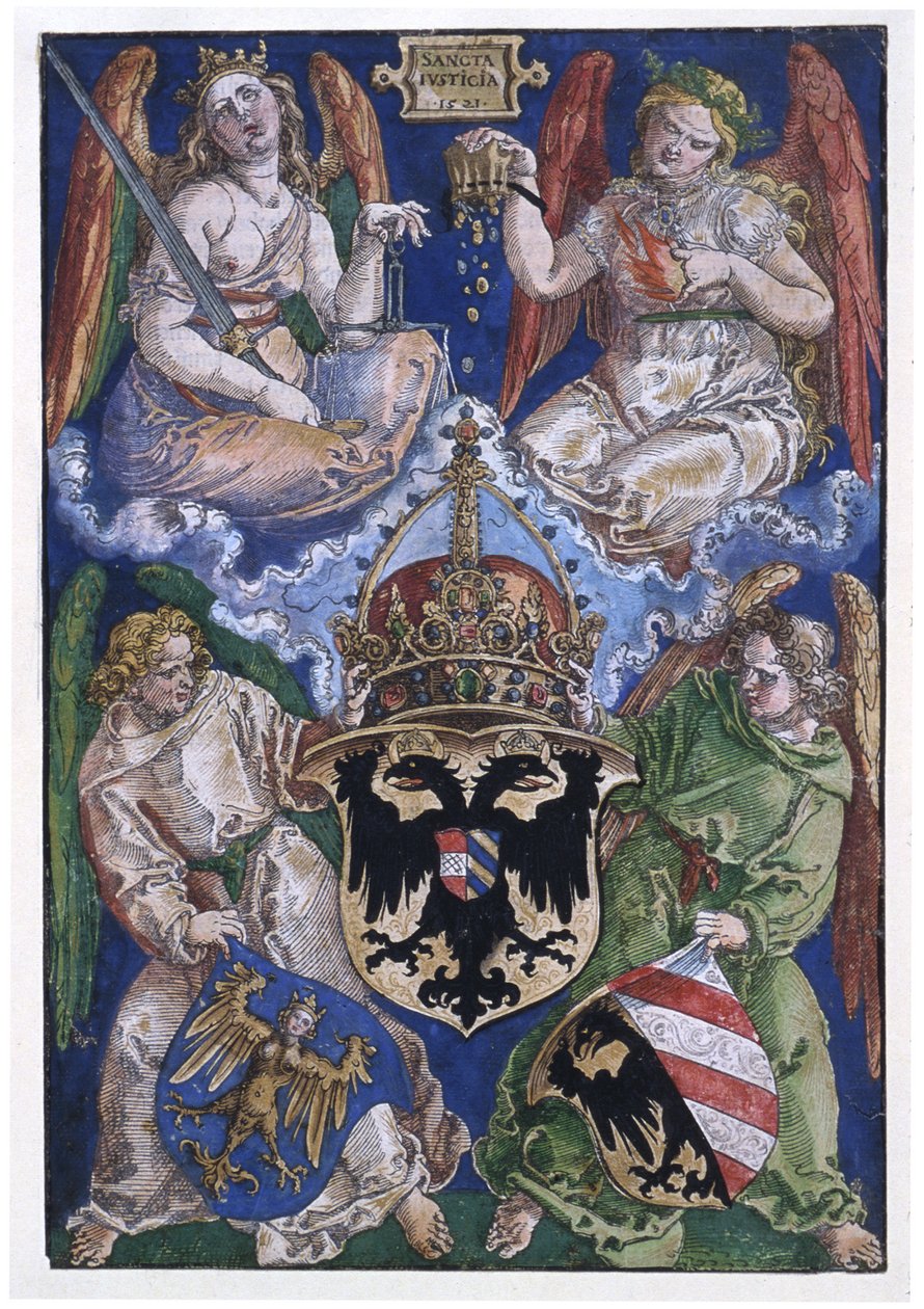 Escudo de armas del Imperio alemán y de la ciudad de Núremberg de Albrecht Dürer