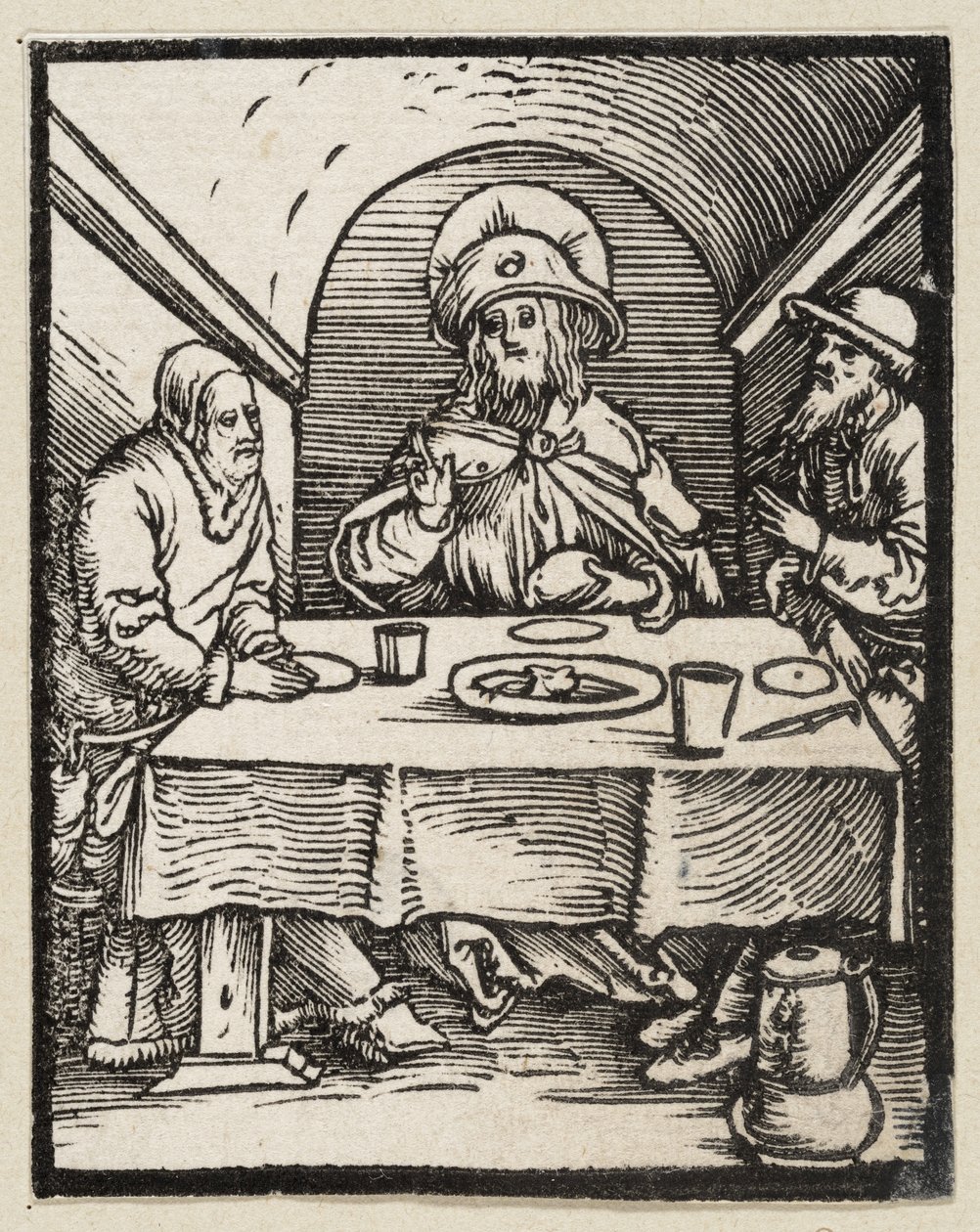 La cena de Emaús (43 temas religiosos) de Albrecht Dürer