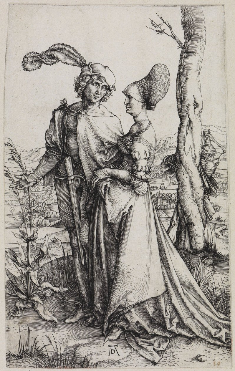 Los enamorados y la muerte (El paseo) de Albrecht Dürer