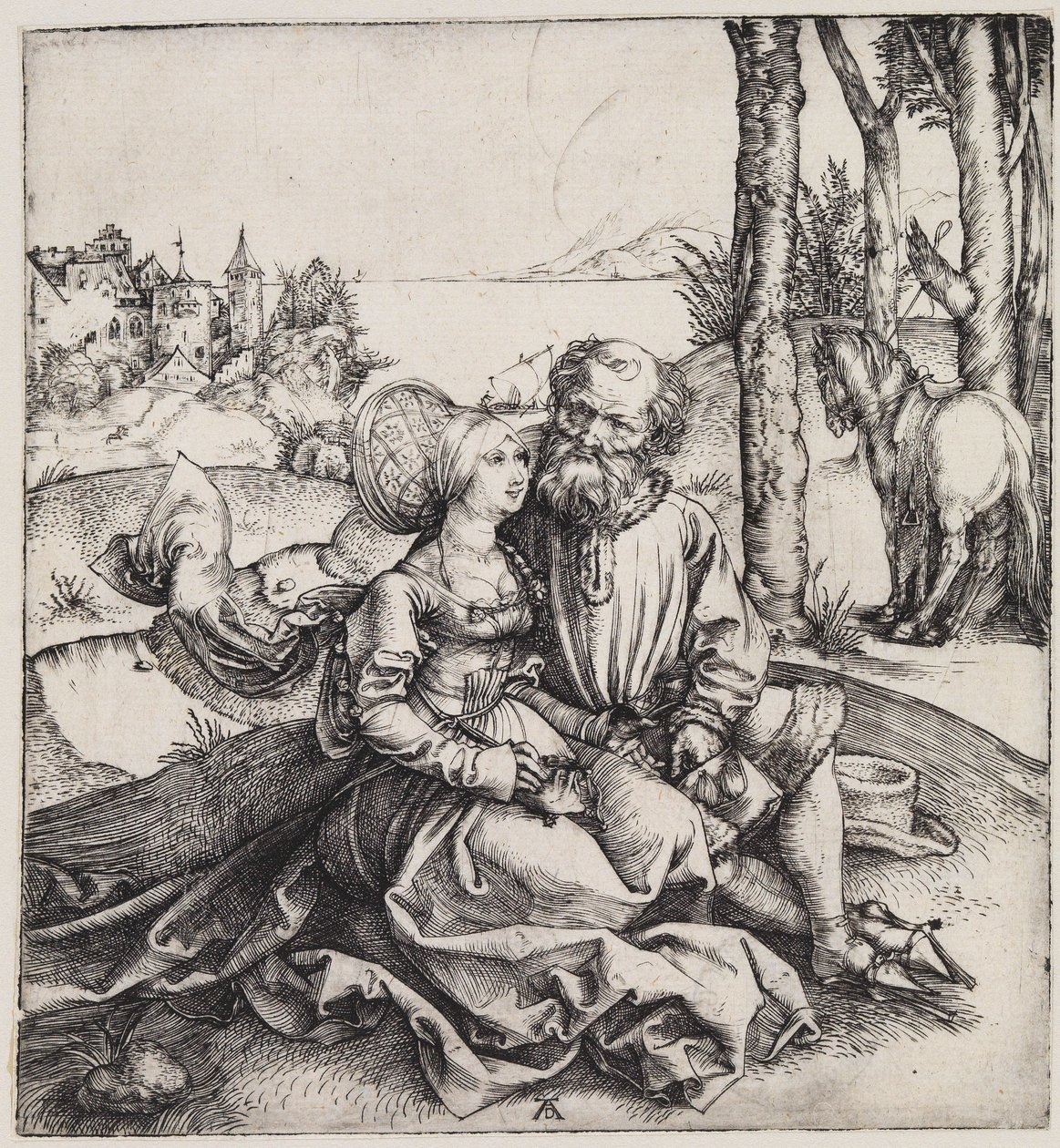 La pareja desigual (La propuesta de matrimonio) de Albrecht Dürer