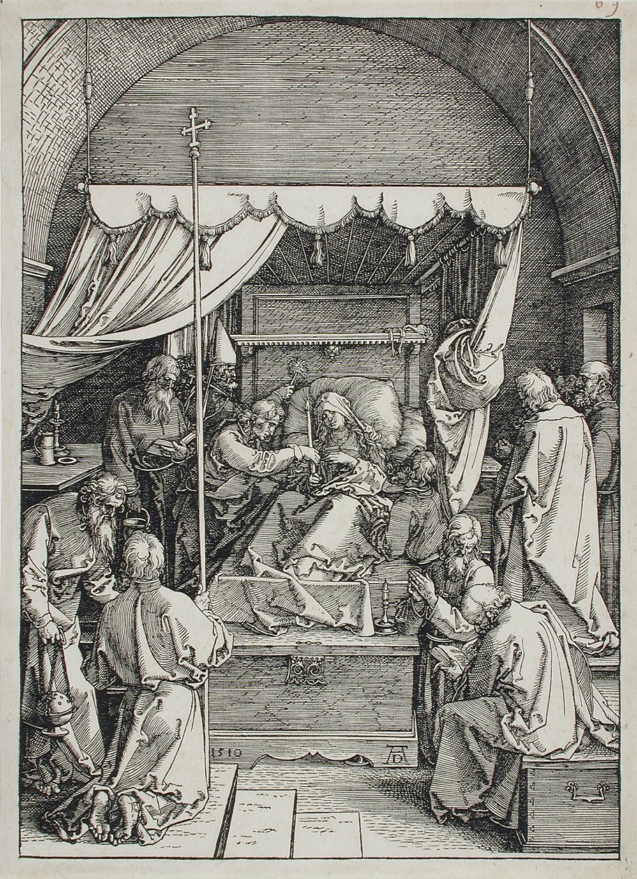 La muerte de la Virgen de Albrecht Dürer