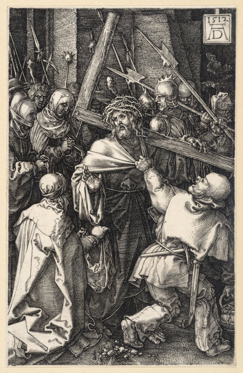 El Hombre de Dolores junto a la columna de la flagelación (Pasión en grabados) de Albrecht Dürer