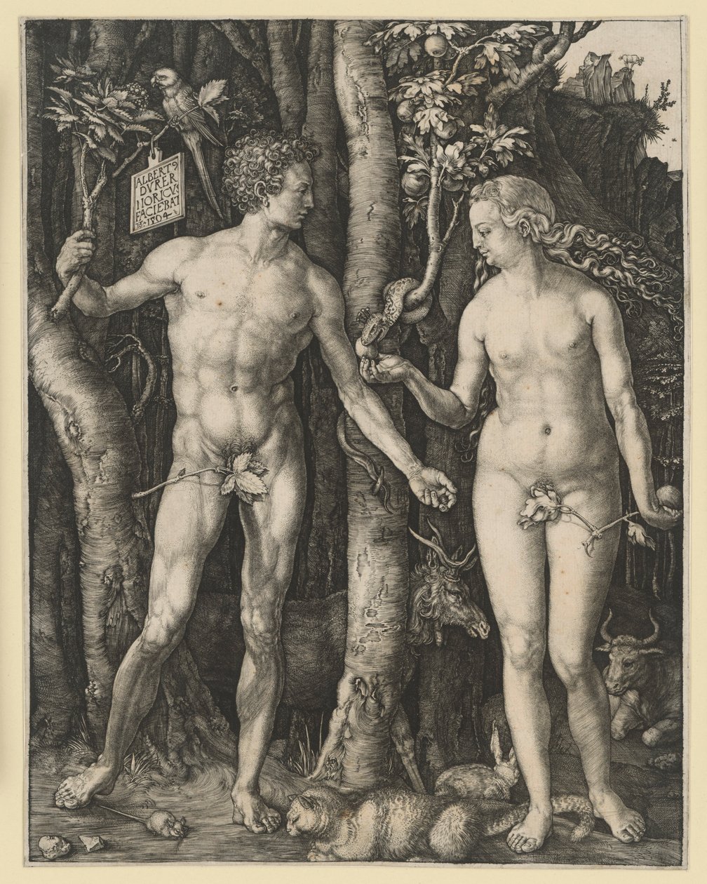 La caída del hombre de Albrecht Dürer