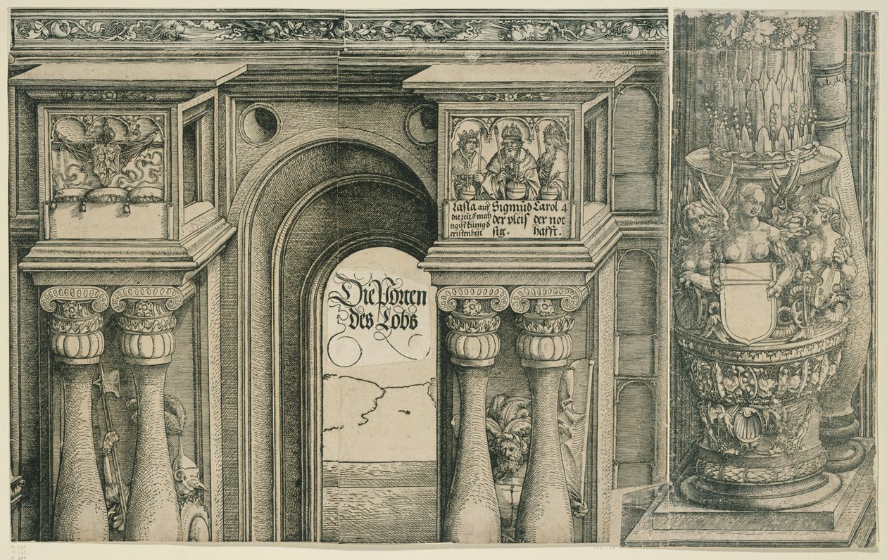 El Arco del Triunfo del emperador Maximiliano I (11): El arco del portal izquierdo de Albrecht Dürer