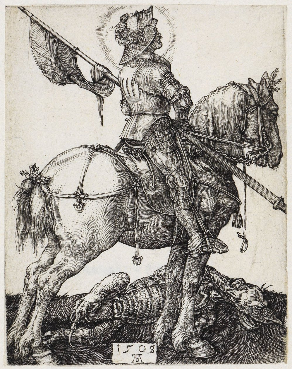 San Jorge a caballo de Albrecht Dürer
