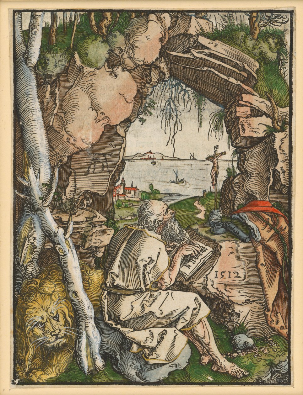 San Jerónimo en la gruta de la roca de Albrecht Dürer