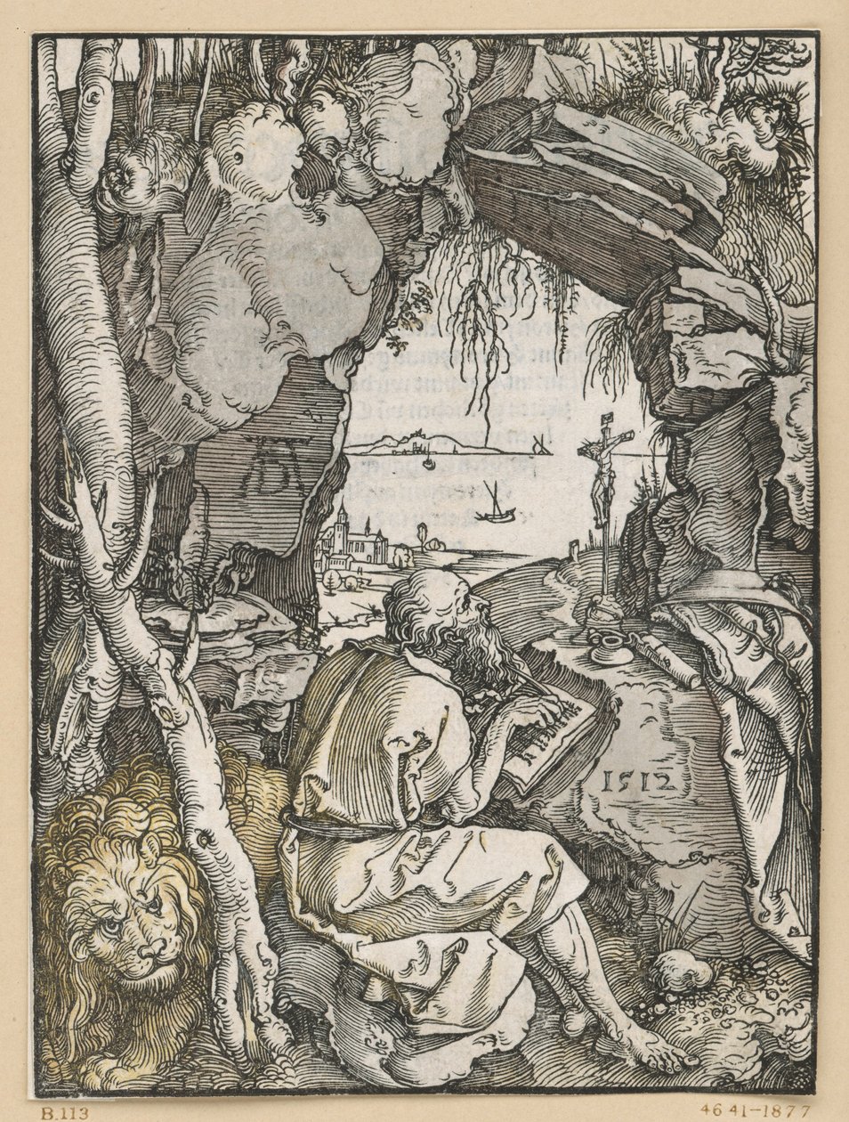 San Jerónimo en la gruta de la roca de Albrecht Dürer