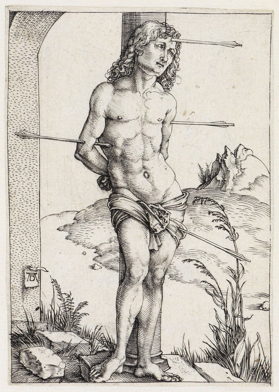 San Sebastián en la columna de Albrecht Dürer