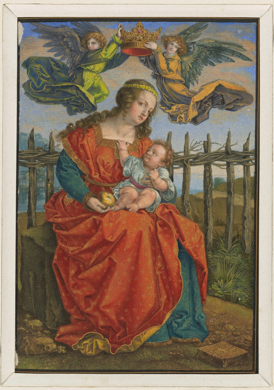 La Virgen coronada por dos ángeles de Albrecht Dürer