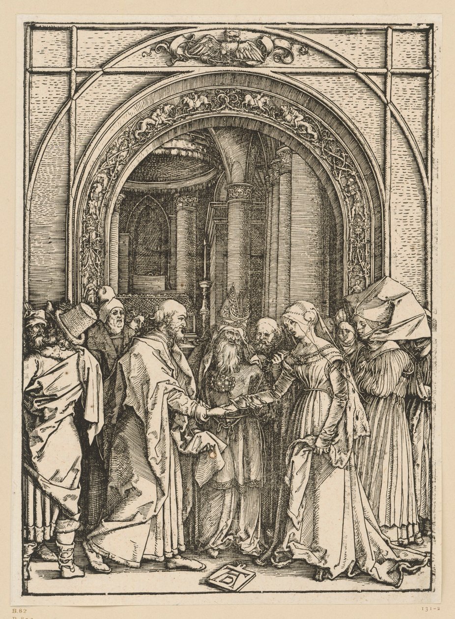 El compromiso de María (Vida de María) de Albrecht Dürer