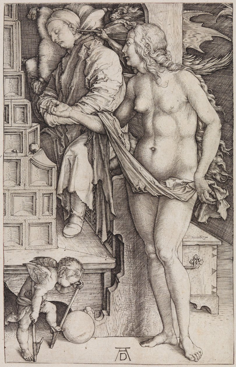 La tentación del holgazán (El sueño del doctor) de Albrecht Dürer