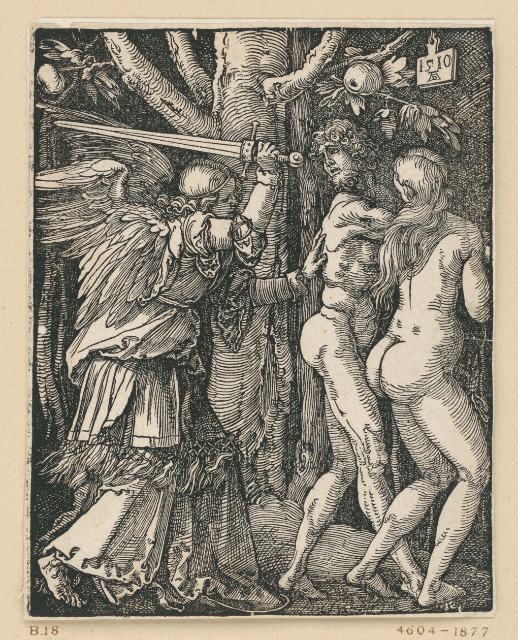 La expulsión del Paraíso (Pequeña Pasión) de Albrecht Dürer