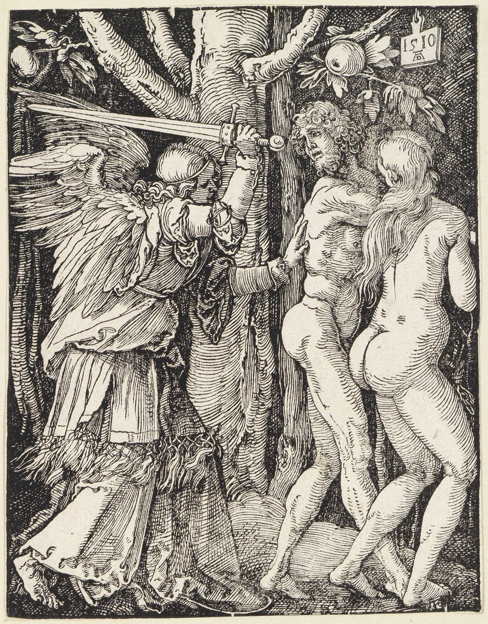 La expulsión del Paraíso de Albrecht Dürer