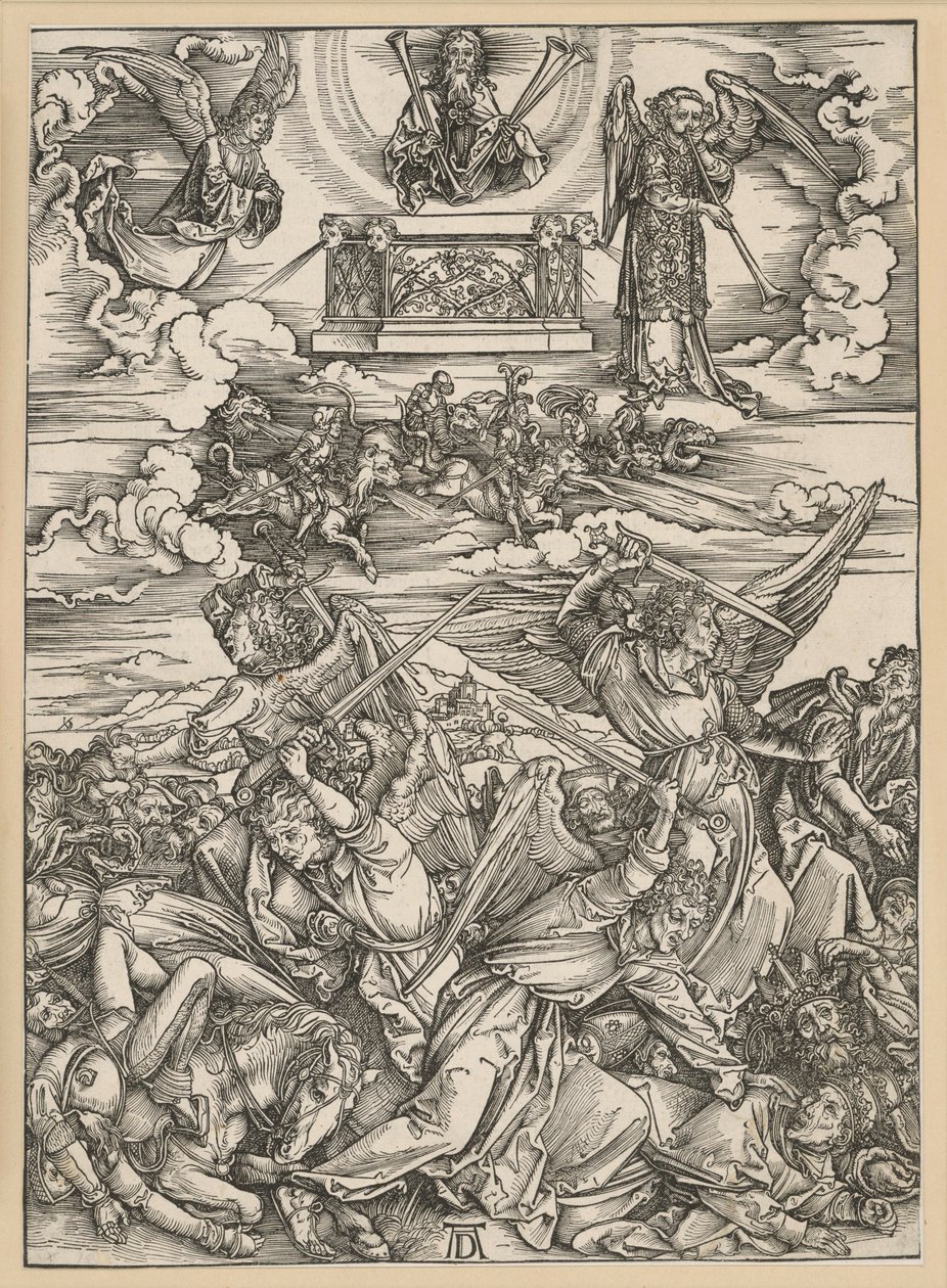 Los cuatro ángeles de la venganza (Apocalipsis) de Albrecht Dürer