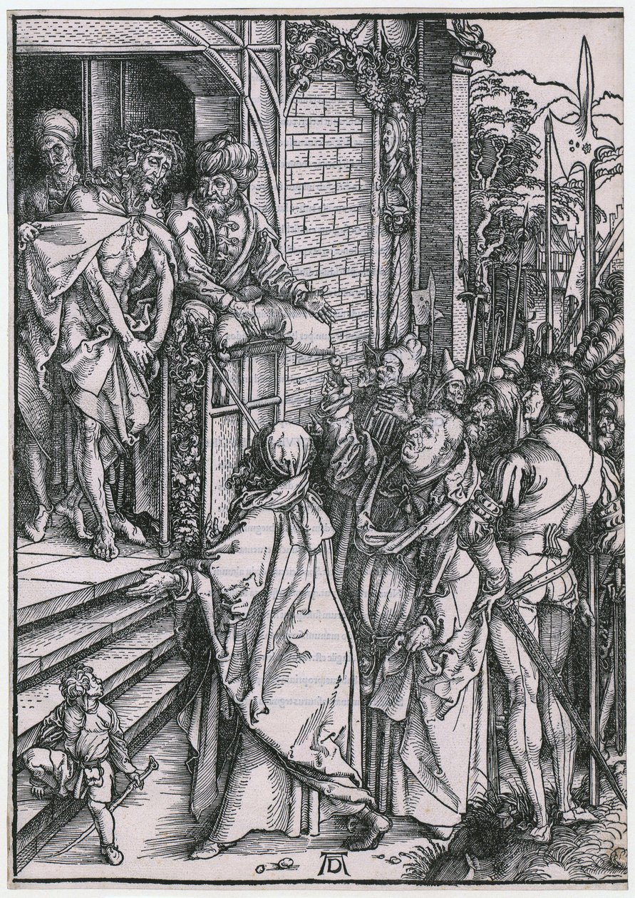 Ecce homo, página 6 de la serie «La Gran Pasión» de Albrecht Dürer
