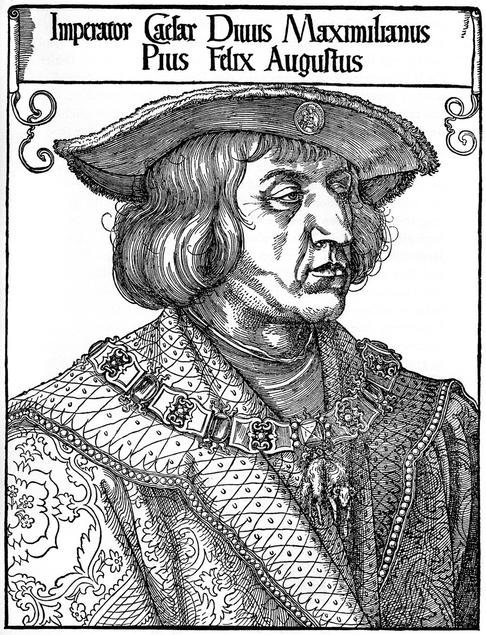 Emperador Maximiliano I, 1519, 1936 de Albrecht Dürer