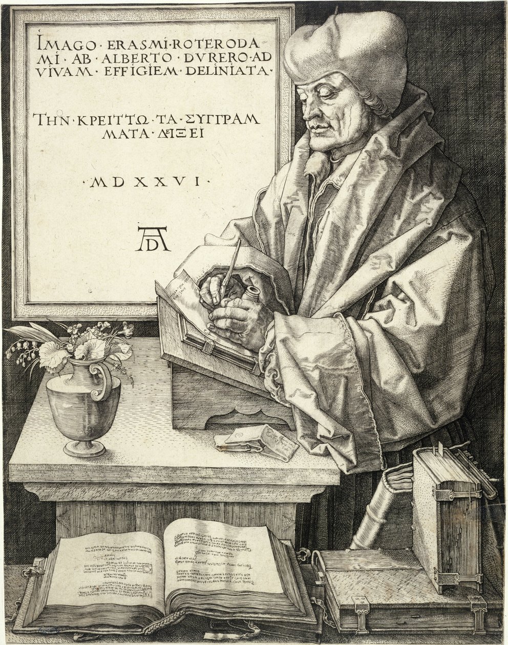 Erasmus von Rotterdam (Bartsch 107) de Albrecht Dürer