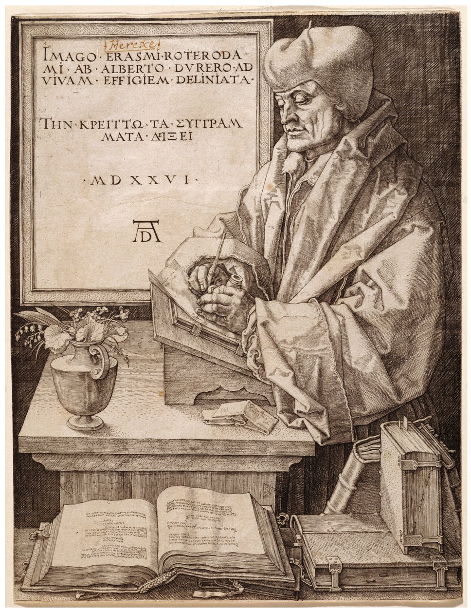 Erasmo de Róterdam de Albrecht Dürer