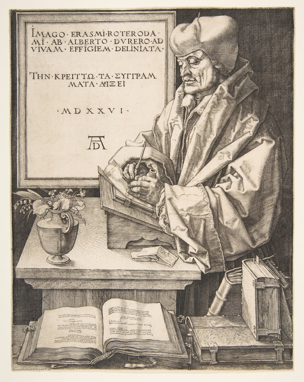Erasmo de Rotterdam, 1526 de Albrecht Dürer