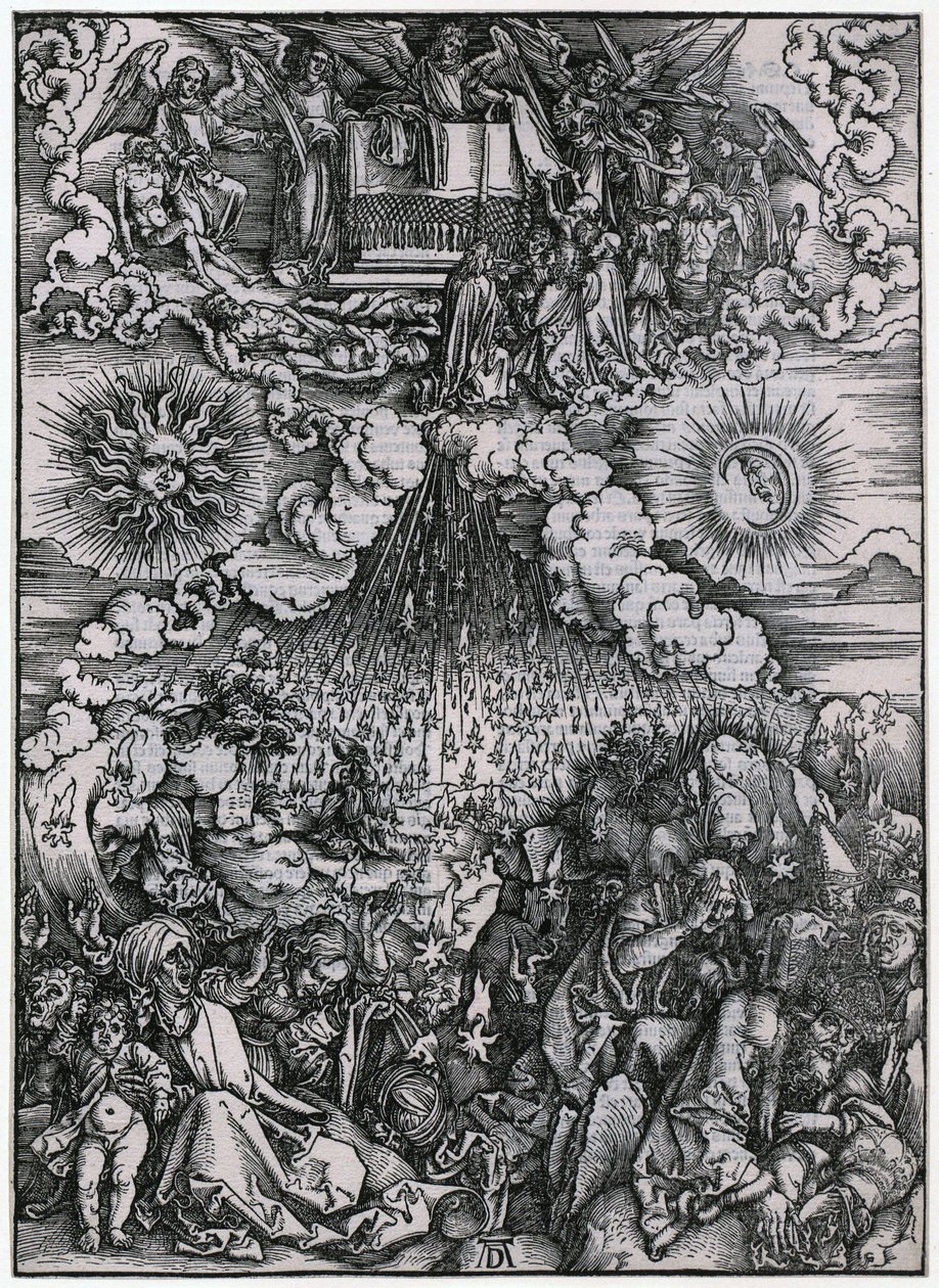 Apertura del quinto y sexto sello, figura IV, lámina 6 de la serie «El Apocalipsis» de Albrecht Dürer