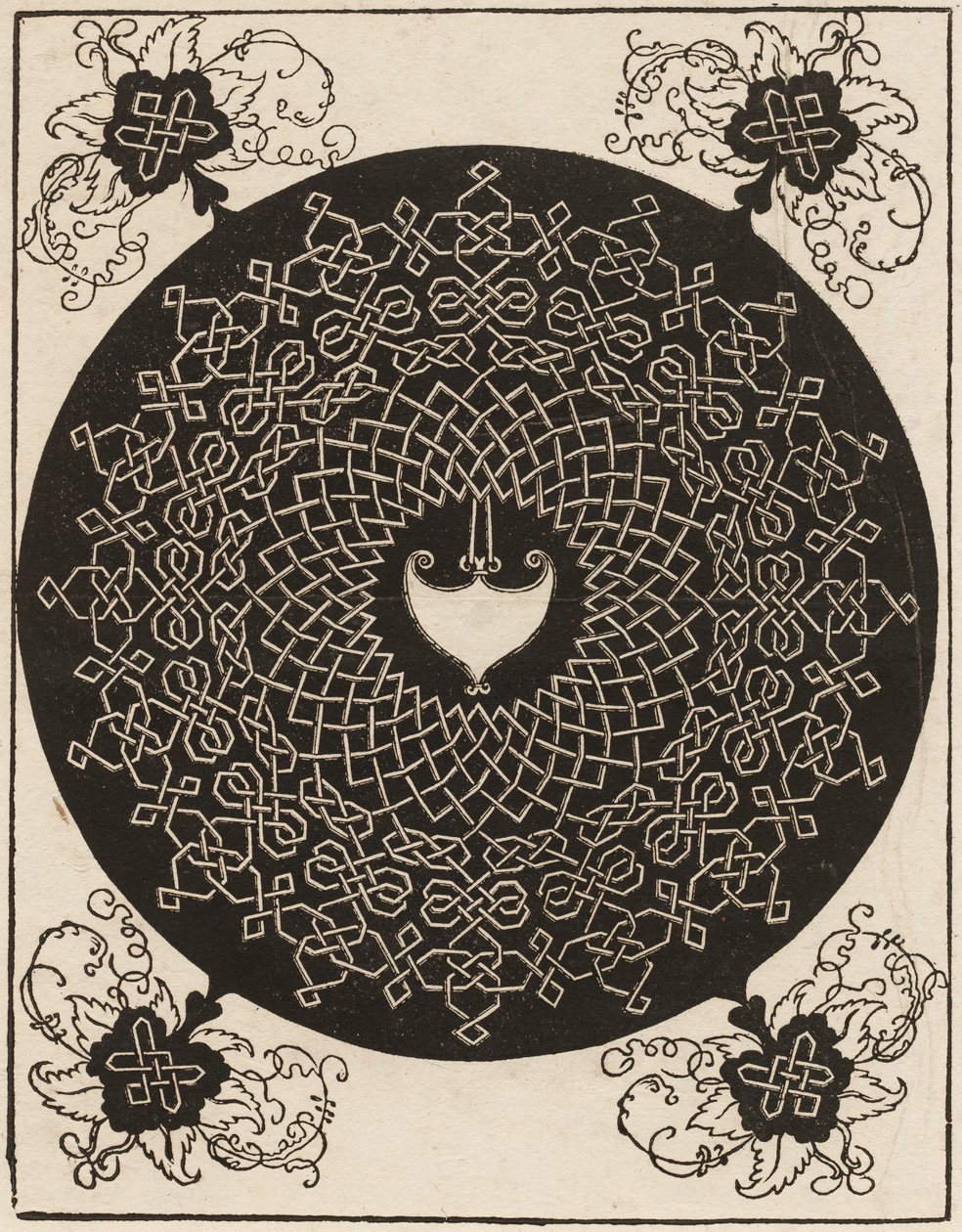 Primer nudo, con un escudo en forma de corazón de Albrecht Dürer