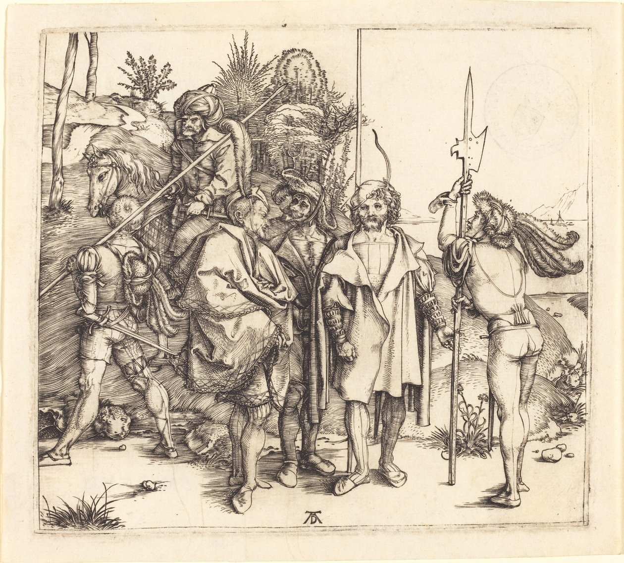 Cinco soldados y un turco a caballo de Albrecht Dürer