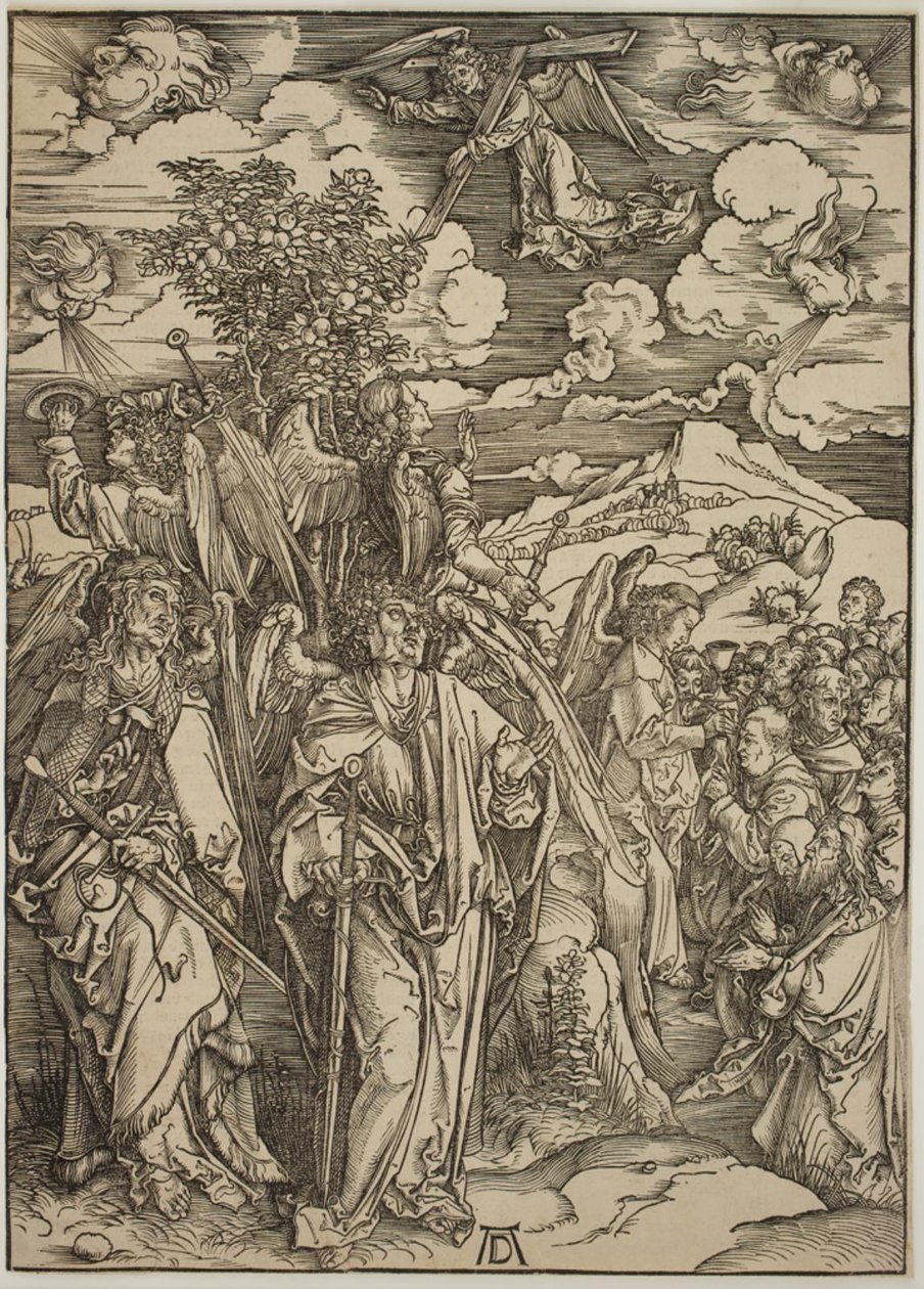 Cuatro ángeles deteniendo los vientos de Albrecht Dürer